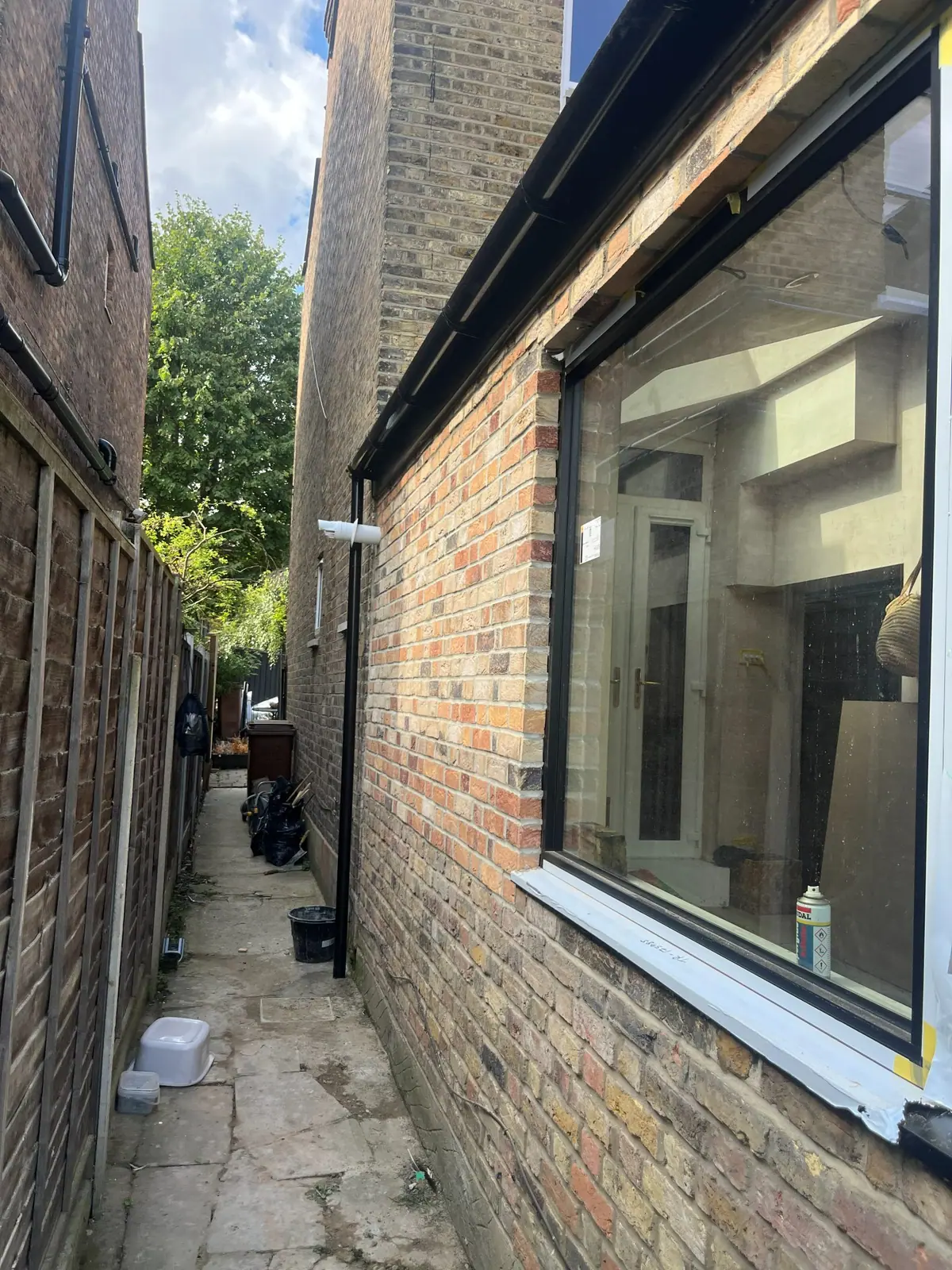 The completed elevation from the side passage