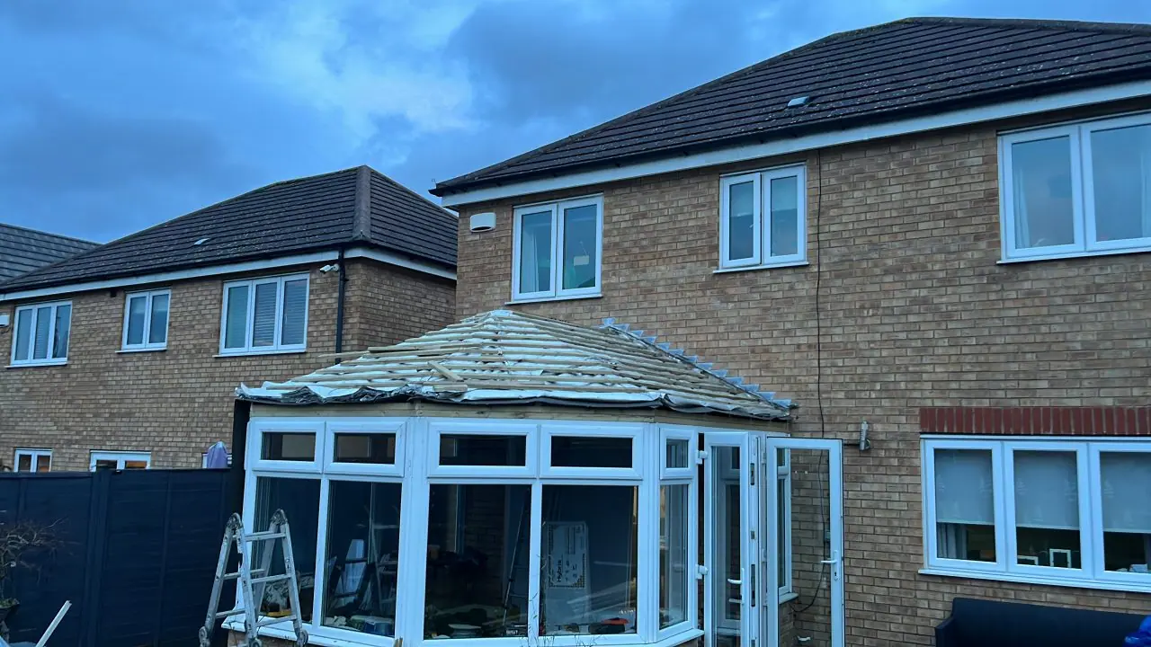 A Victorian-style conservatory with its original translucent roof