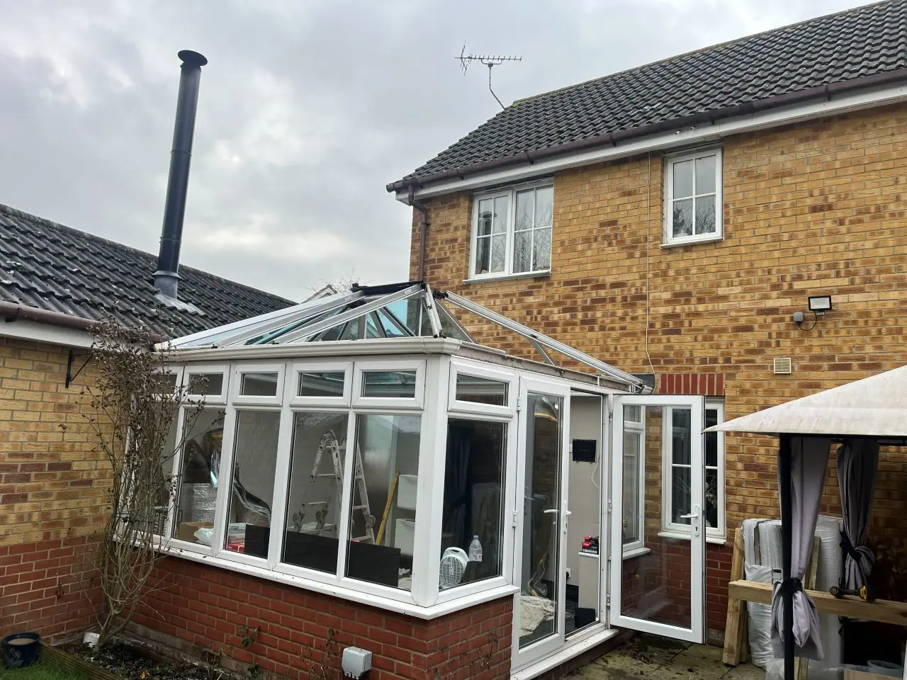 Conservatory before the roof was replaced