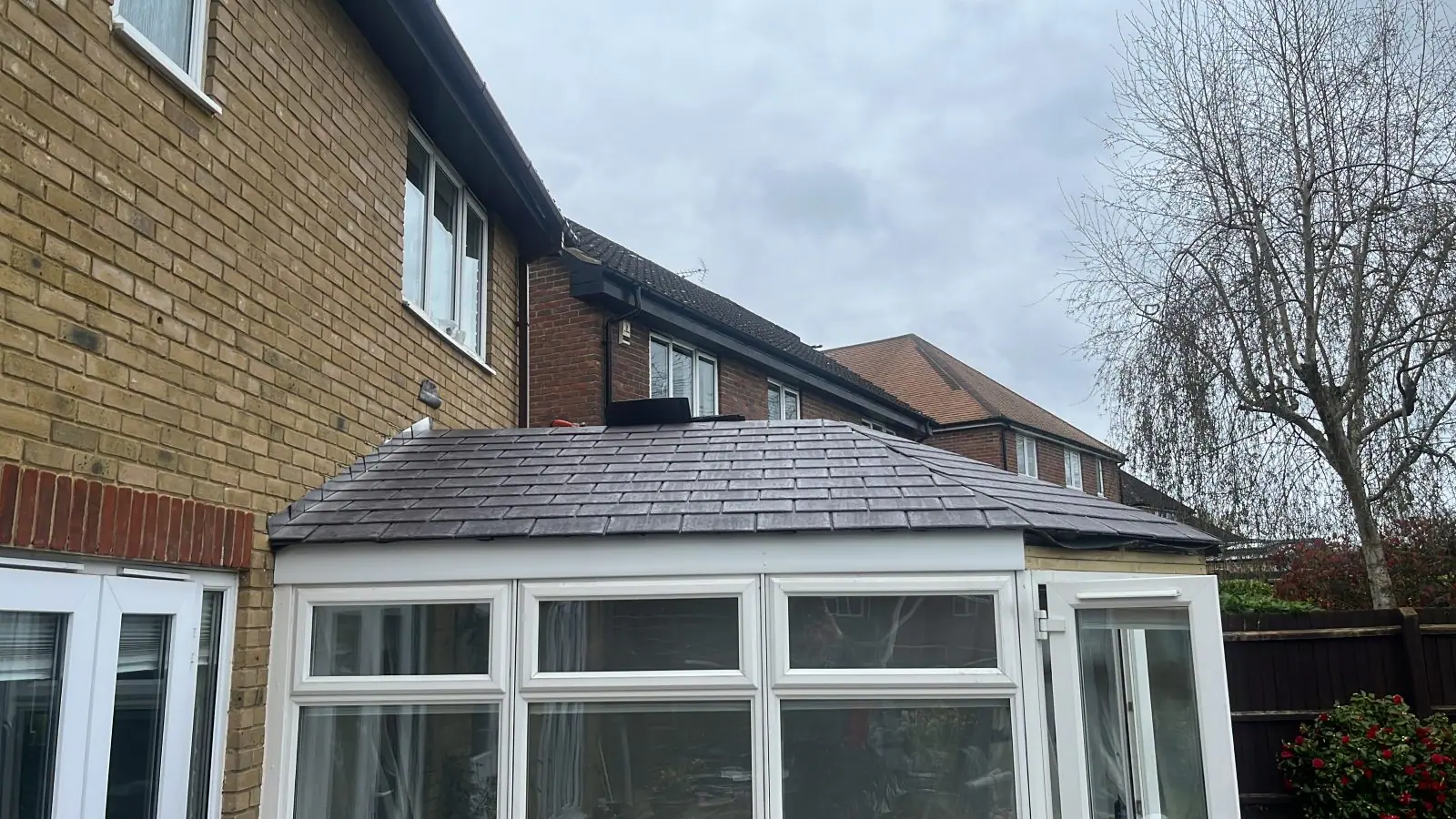 The same roof from the other side of the garden