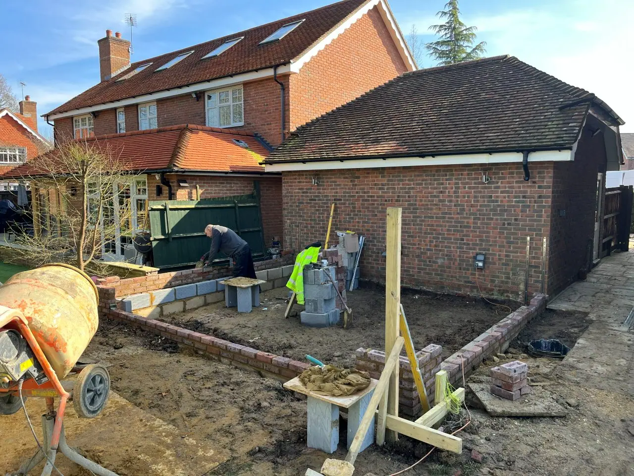 The rear elevation before the work started